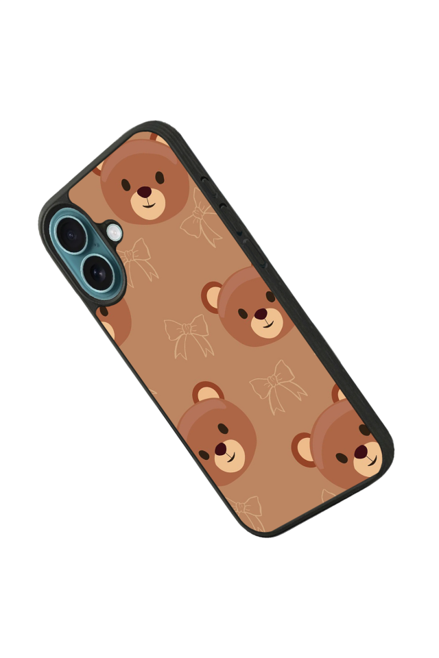 iPhone 16 Uyumlu Ayı Tasarımlı Glossy Premium Kılıf