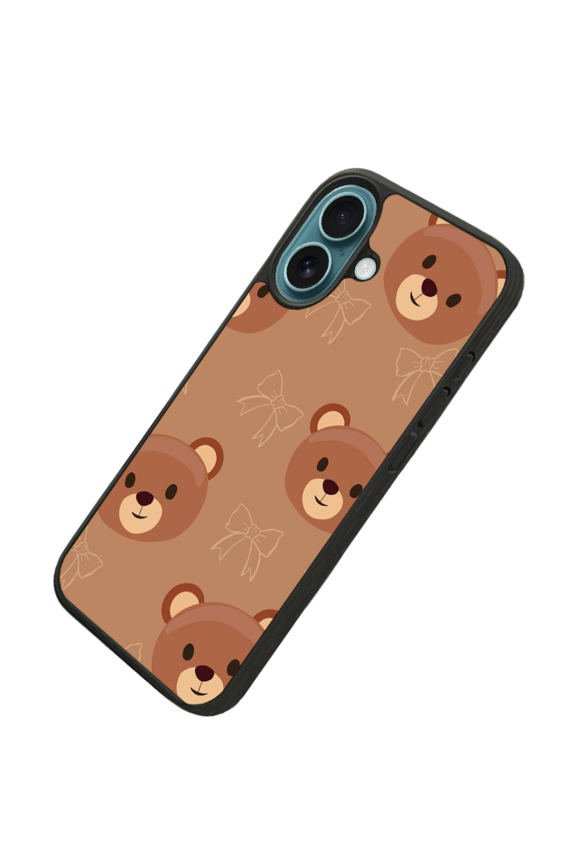 iPhone 16 Uyumlu Ayı Tasarımlı Glossy Premium Kılıf