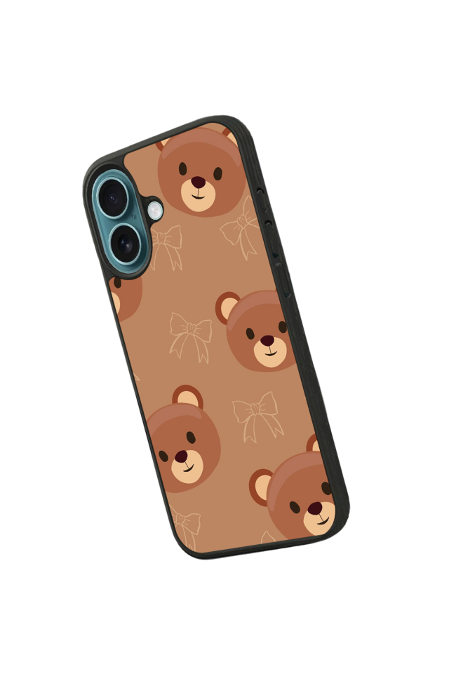 iPhone 16 Uyumlu Ayı Tasarımlı Glossy Premium Kılıf