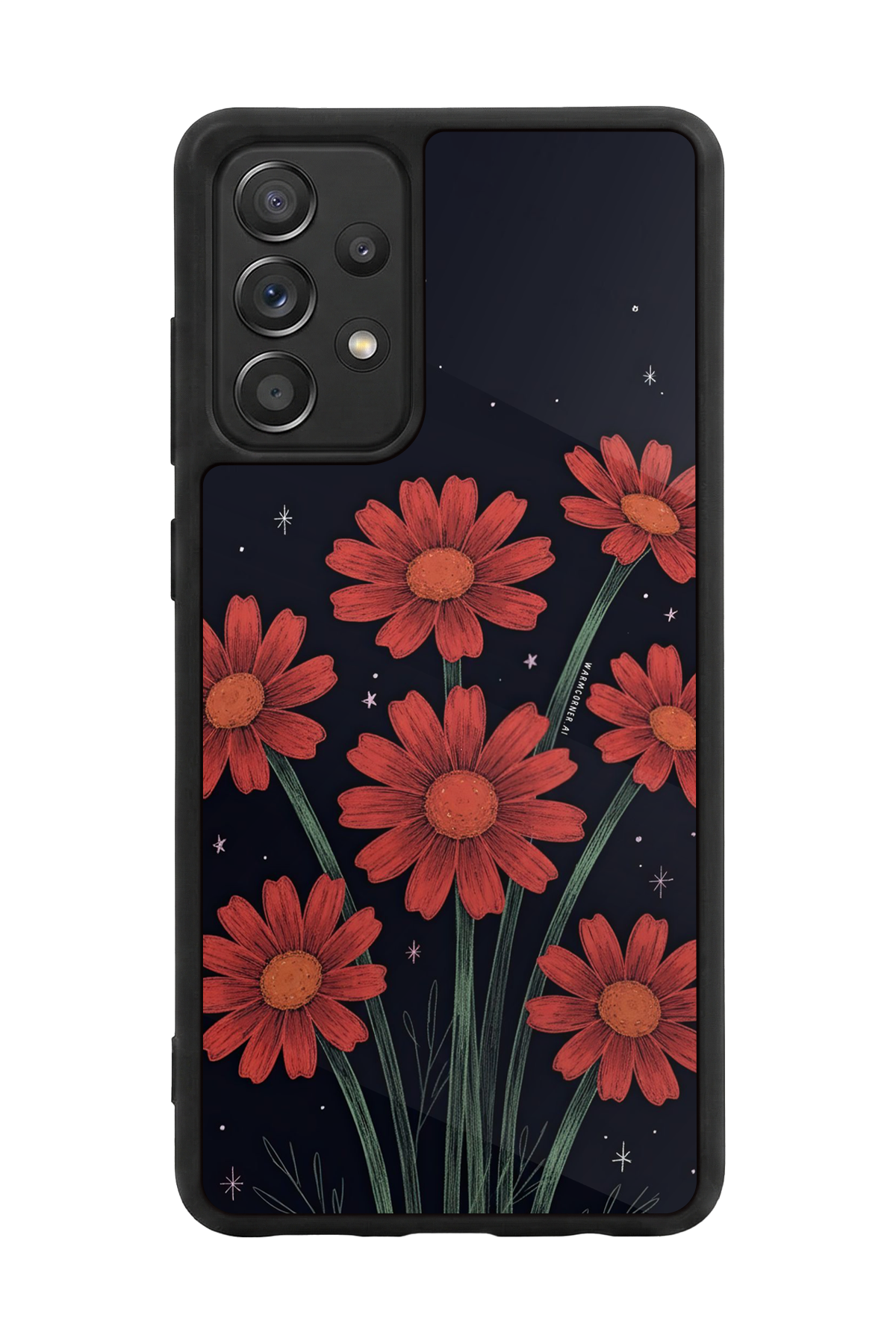Samsung Galaxy A72 Uyumlu Floral Tasarımlı Glossy Premium Kılıf