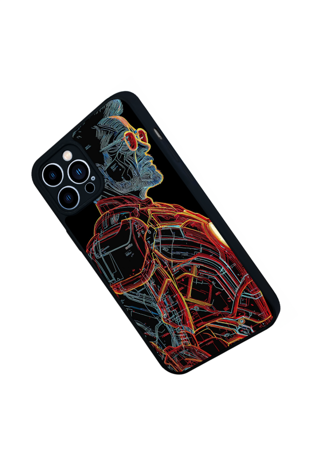 iPhone 13 Pro Max Uyumlu Iron Man ( Demir Adam ) Tasarımlı Glossy Premium Kılıf