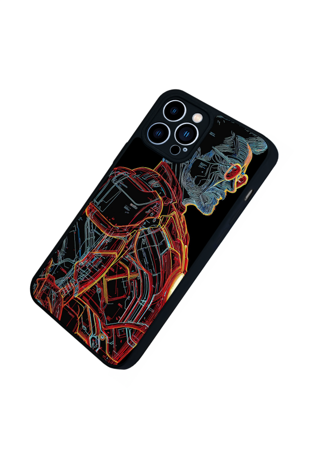 iPhone 13 Pro Max Uyumlu Iron Man ( Demir Adam ) Tasarımlı Glossy Premium Kılıf