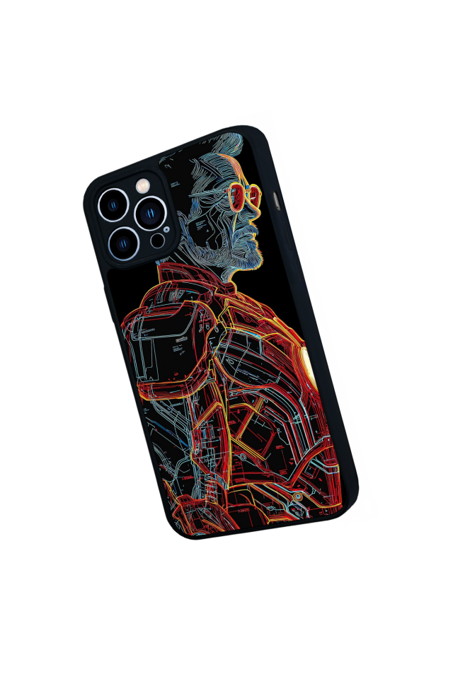iPhone 13 Pro Max Uyumlu Iron Man ( Demir Adam ) Tasarımlı Glossy Premium Kılıf