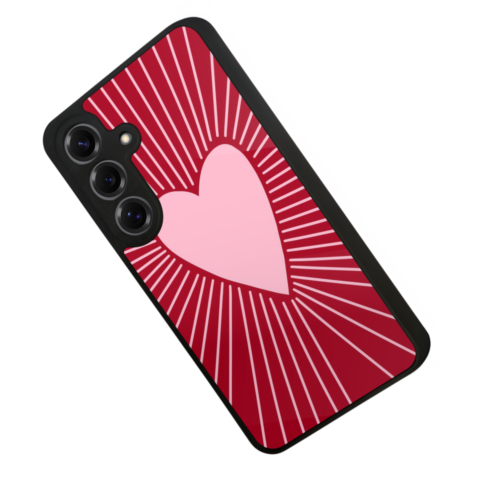 Samsung Galaxy S25 Uyumlu Kalp Love Tasarımlı Glossy Premium Kılıf