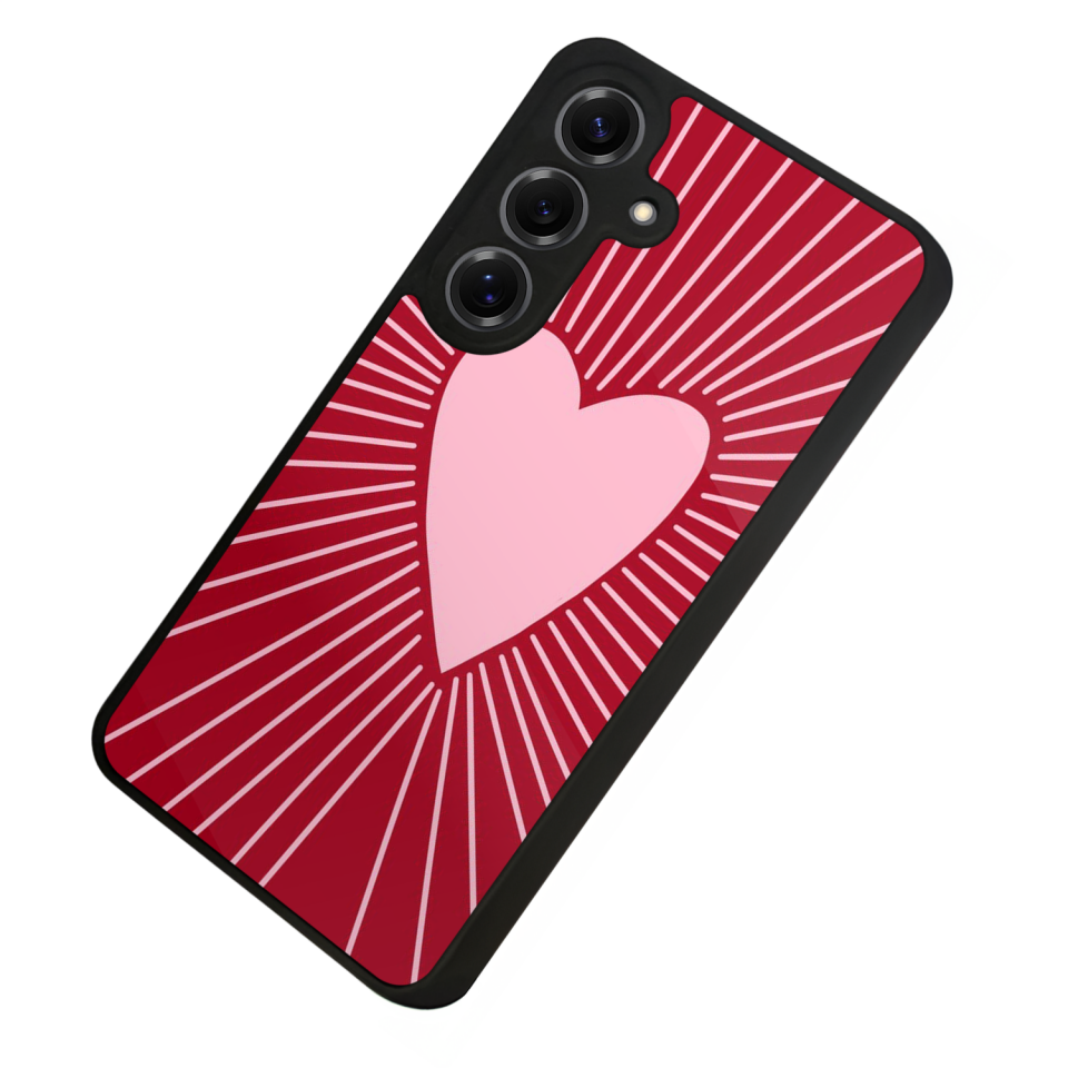 Samsung Galaxy S25 Uyumlu Kalp Love Tasarımlı Glossy Premium Kılıf