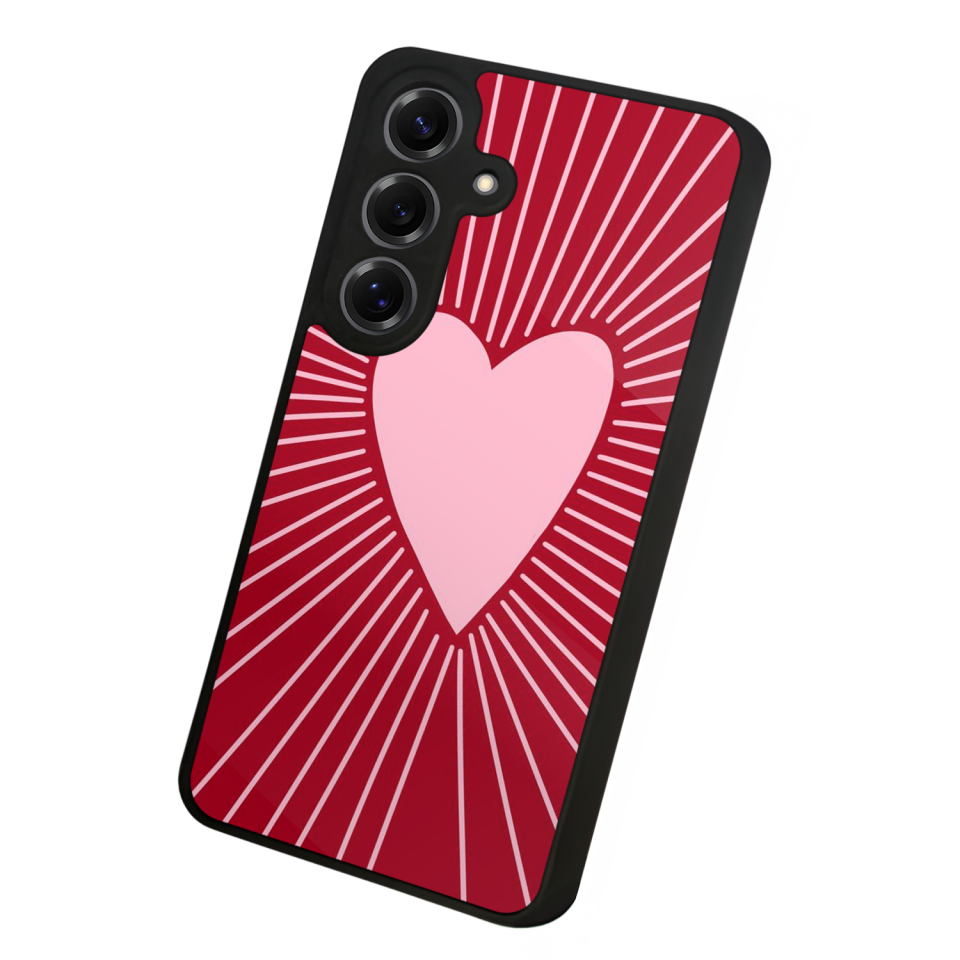 Samsung Galaxy S25 Uyumlu Kalp Love Tasarımlı Glossy Premium Kılıf