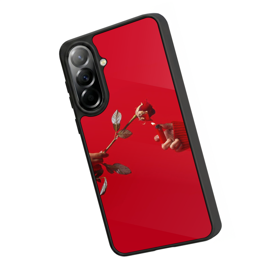 Samsung Galaxy A37 Uyumlu Kirmizi Tasarımlı Glossy Premium Kılıf