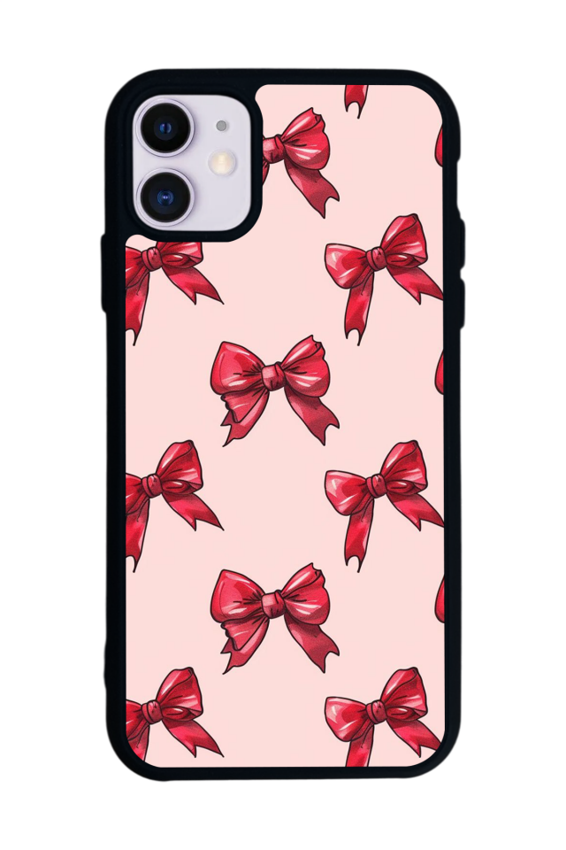 iPhone 11 Uyumlu Kurdele Tasarımlı Glossy Premium Kılıf
