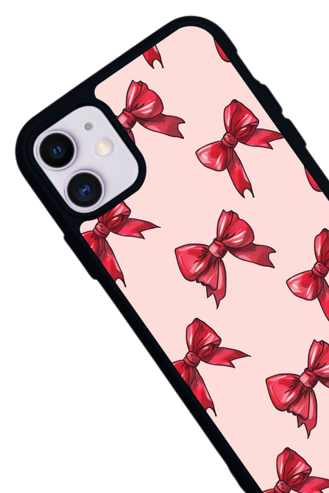 iPhone 11 Uyumlu Kurdele Tasarımlı Glossy Premium Kılıf