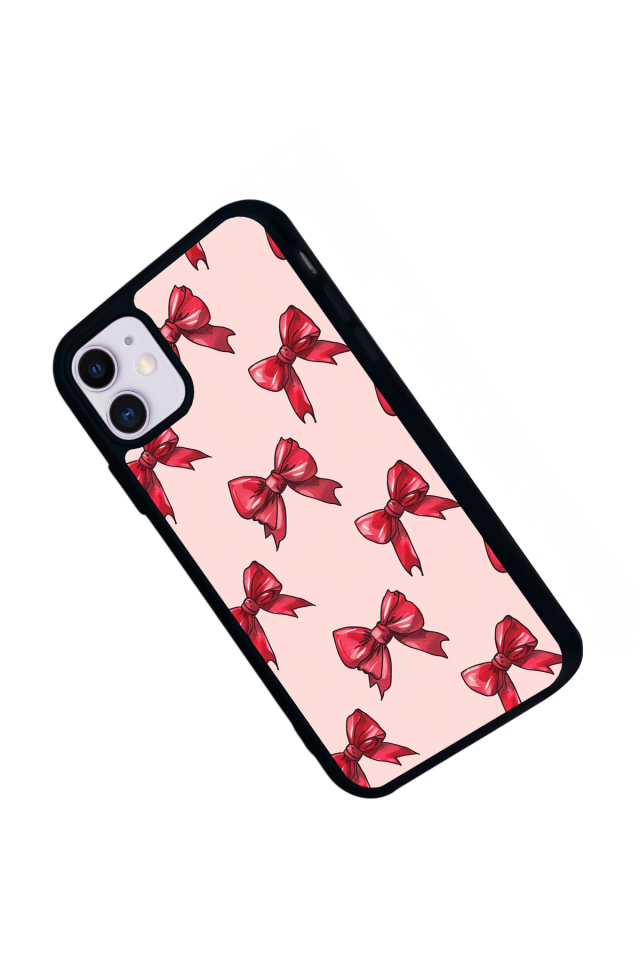 iPhone 11 Uyumlu Kurdele Tasarımlı Glossy Premium Kılıf