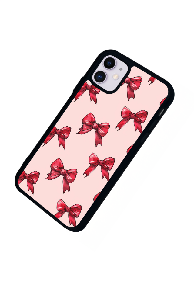 iPhone 11 Uyumlu Kurdele Tasarımlı Glossy Premium Kılıf