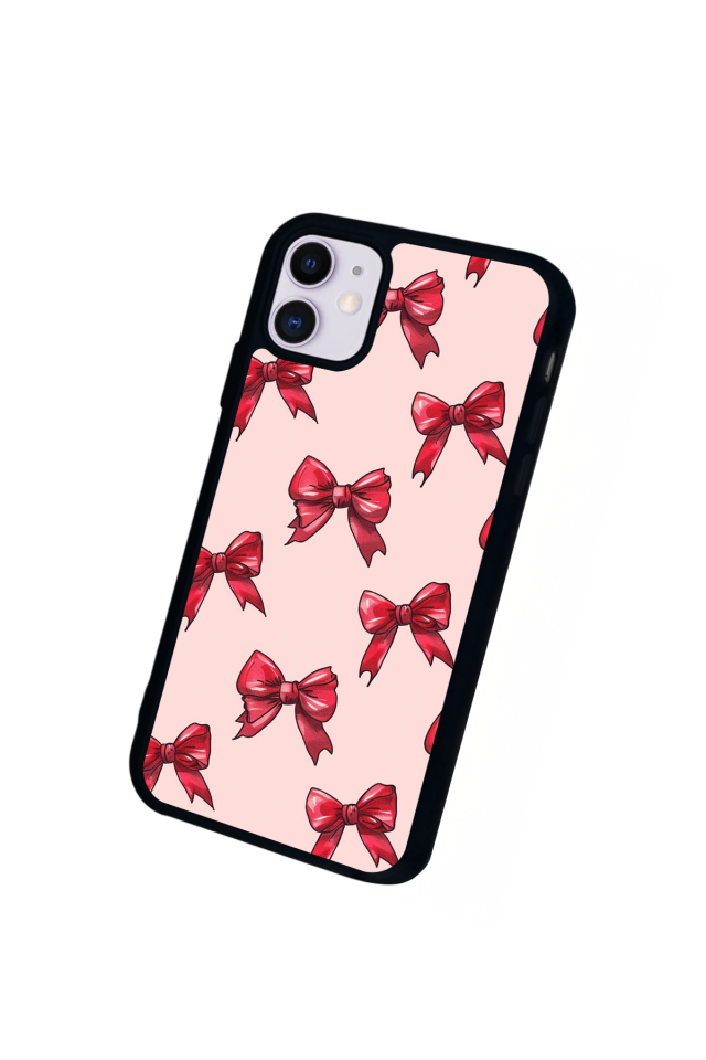 iPhone 11 Uyumlu Kurdele Tasarımlı Glossy Premium Kılıf