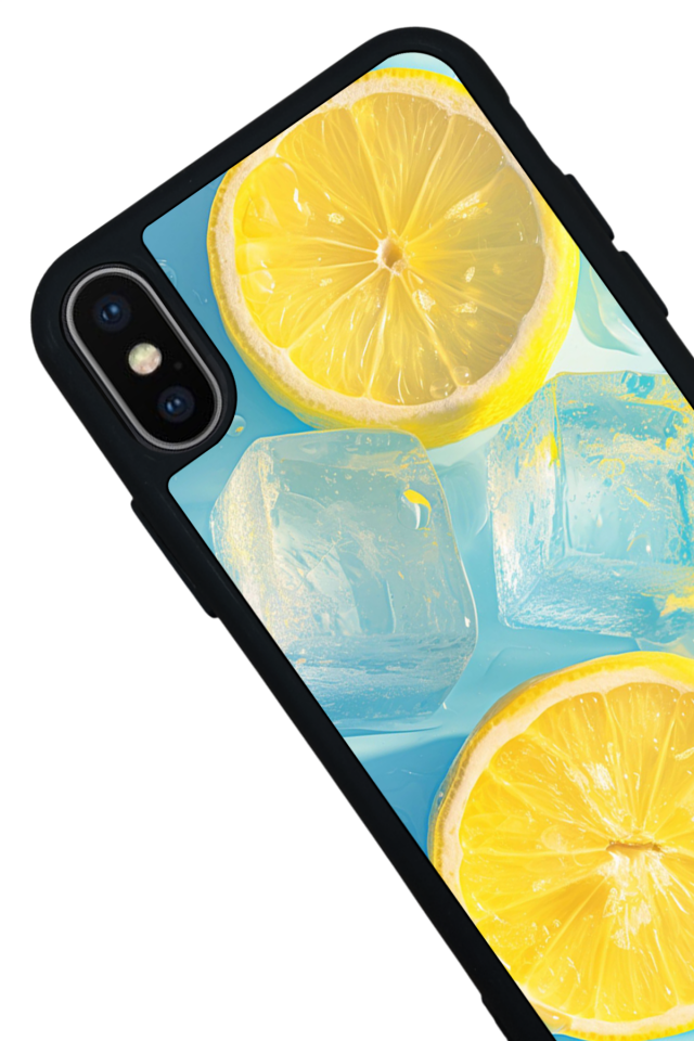 iPhone XS Max Uyumlu Limon Tasarımlı Glossy Premium Kılıf