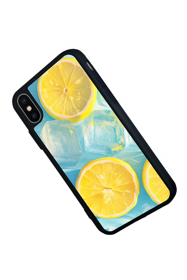 iPhone XS Max Uyumlu Limon Tasarımlı Glossy Premium Kılıf