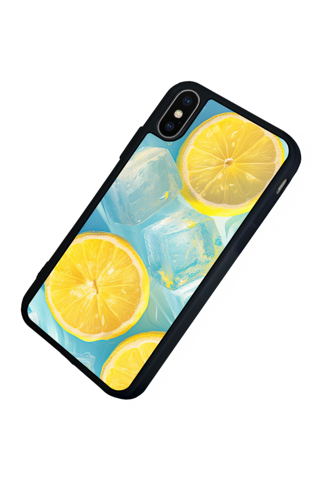 iPhone XS Max Uyumlu Limon Tasarımlı Glossy Premium Kılıf