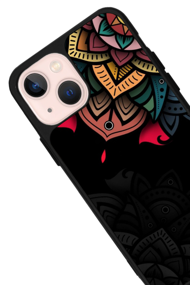 iPhone 14 Plus Uyumlu Mandala Tasarımlı Glossy Premium Kılıf