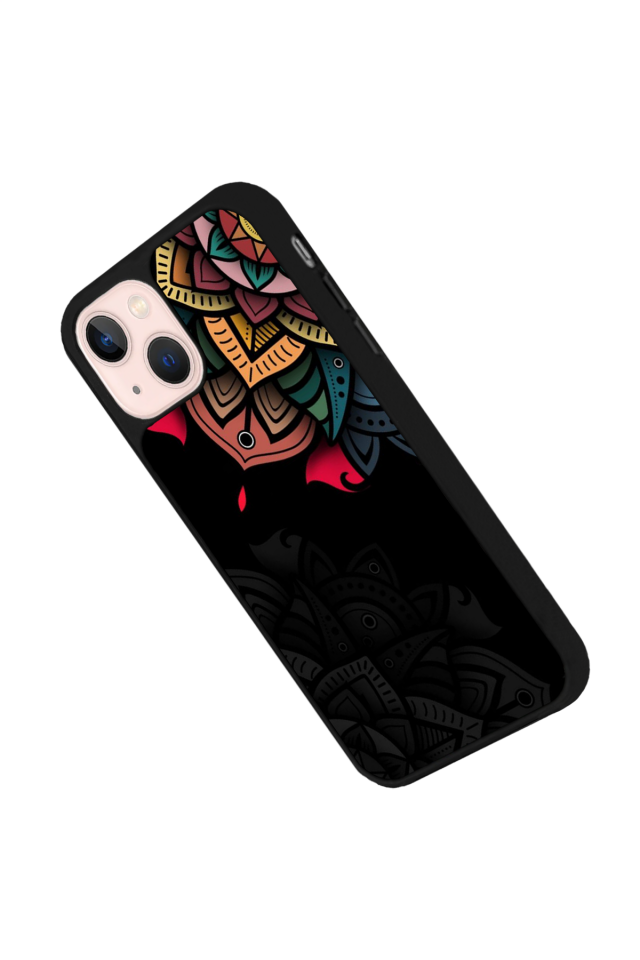 iPhone 14 Plus Uyumlu Mandala Tasarımlı Glossy Premium Kılıf