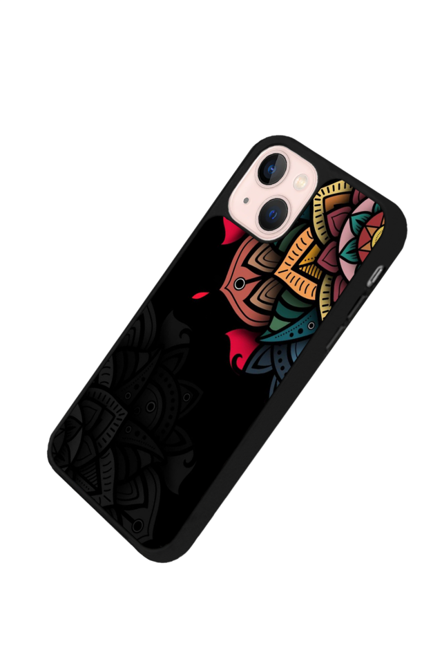 iPhone 14 Plus Uyumlu Mandala Tasarımlı Glossy Premium Kılıf