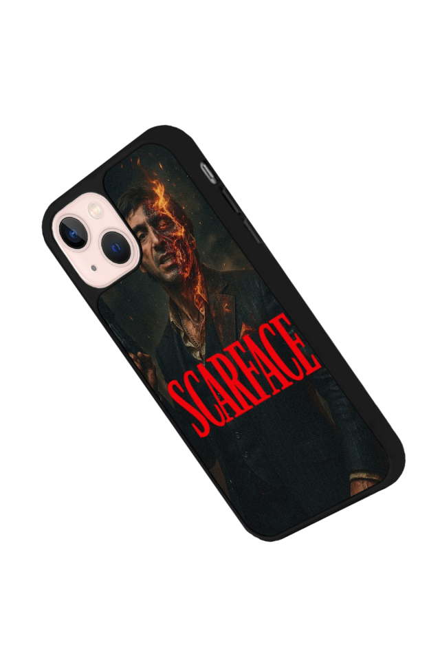 iPhone 14 Plus Uyumlu Scarface Tasarımlı Glossy Premium Kılıf