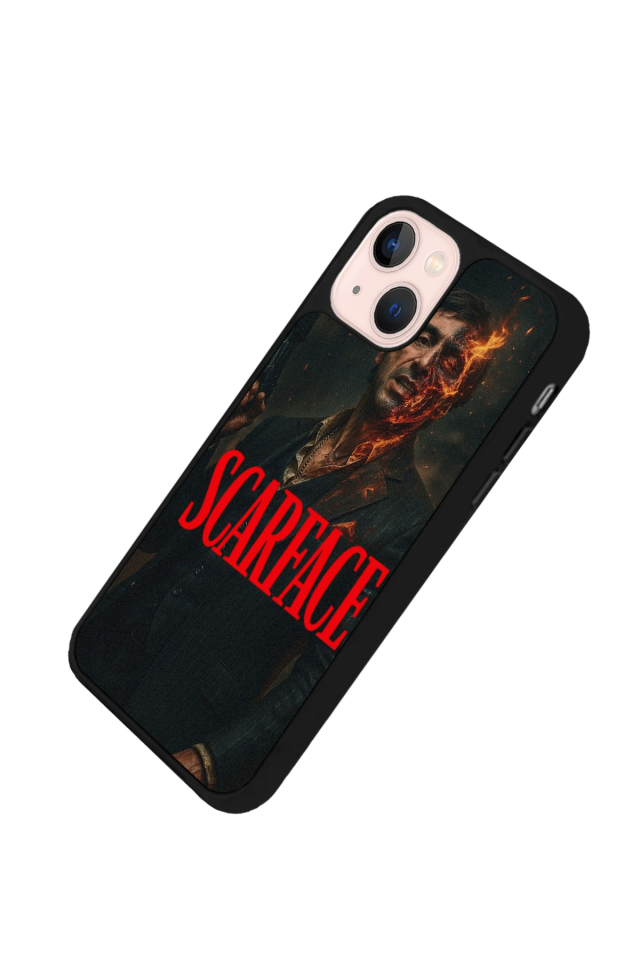 iPhone 14 Plus Uyumlu Scarface Tasarımlı Glossy Premium Kılıf