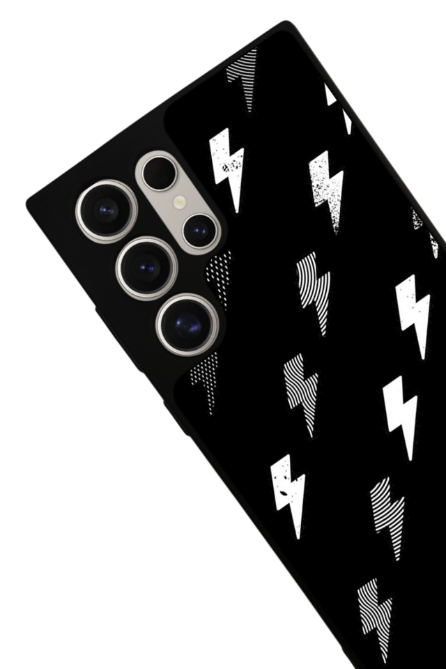 Samsung Galaxy S22 Ultra Uyumlu Simsek Tasarımlı Glossy Premium Kılıf