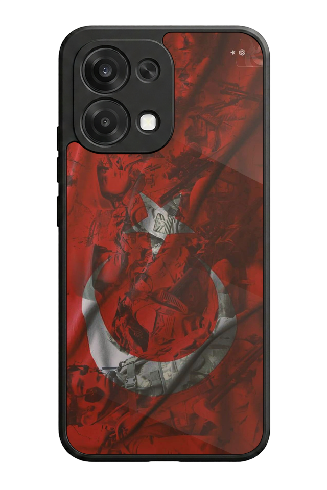 Oppo A6 Pro Uyumlu Türk Bayragi Tasarımlı Glossy Premium Kılıf