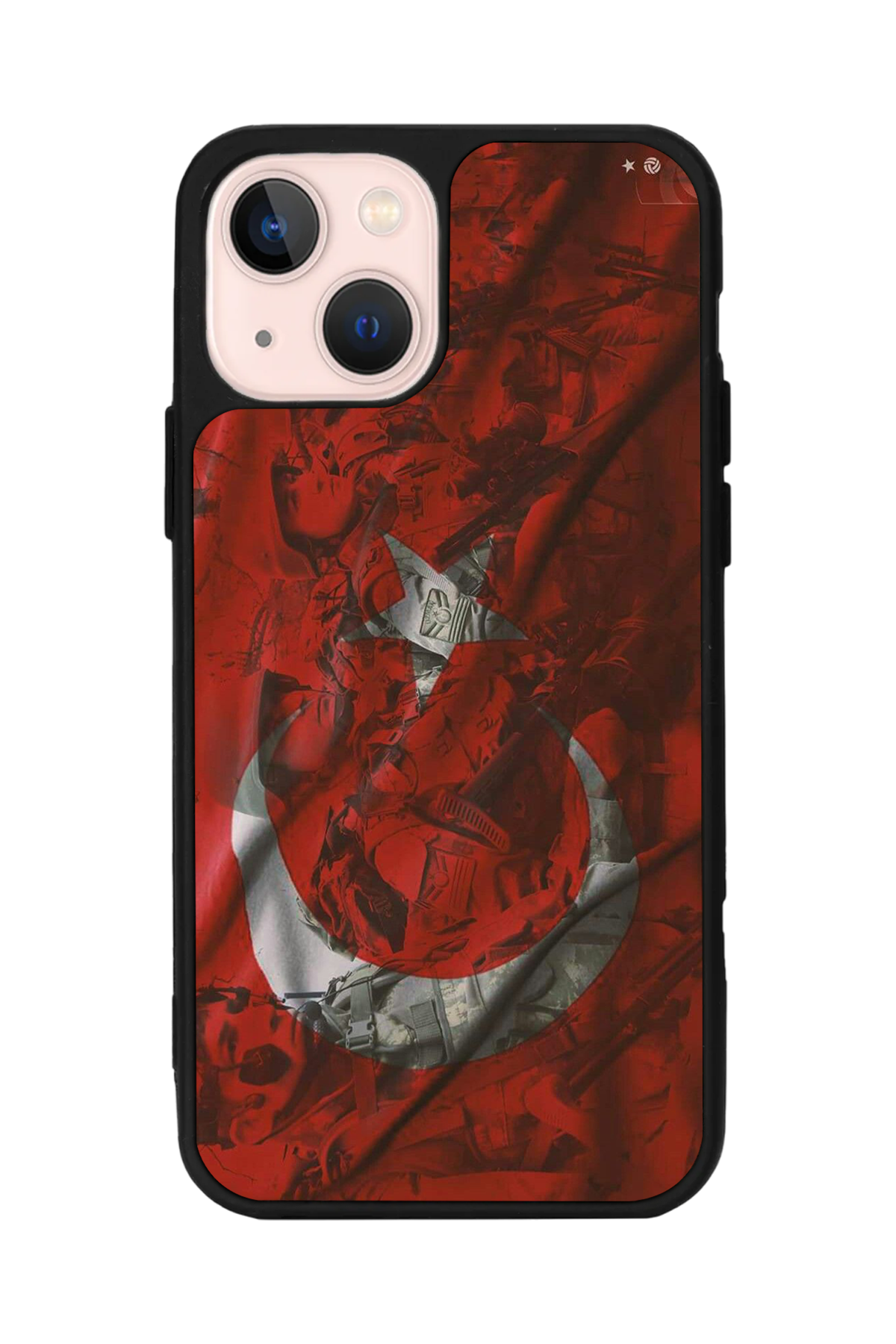 iPhone 13 Mini Uyumlu Türk Bayragi Tasarımlı Glossy Premium Kılıf