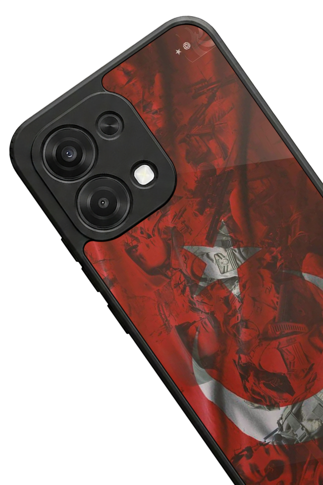 Oppo A6 Pro Uyumlu Türk Bayragi Tasarımlı Glossy Premium Kılıf