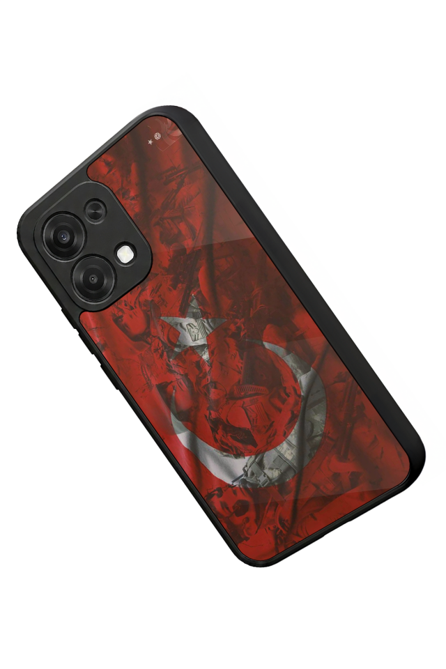Oppo A6 Pro Uyumlu Türk Bayragi Tasarımlı Glossy Premium Kılıf