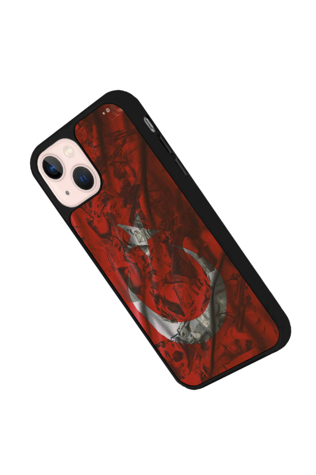iPhone 13 Mini Uyumlu Türk Bayragi Tasarımlı Glossy Premium Kılıf
