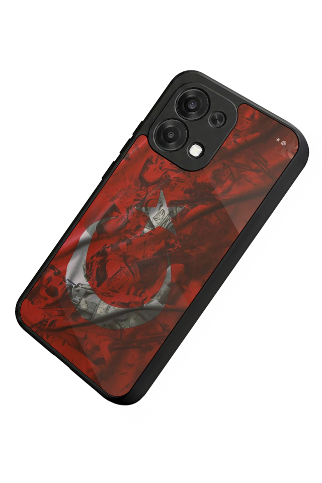 Oppo A6 Pro Uyumlu Türk Bayragi Tasarımlı Glossy Premium Kılıf