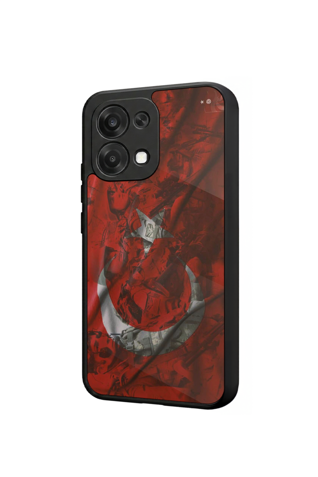 Oppo A6 Pro Uyumlu Türk Bayragi Tasarımlı Glossy Premium Kılıf