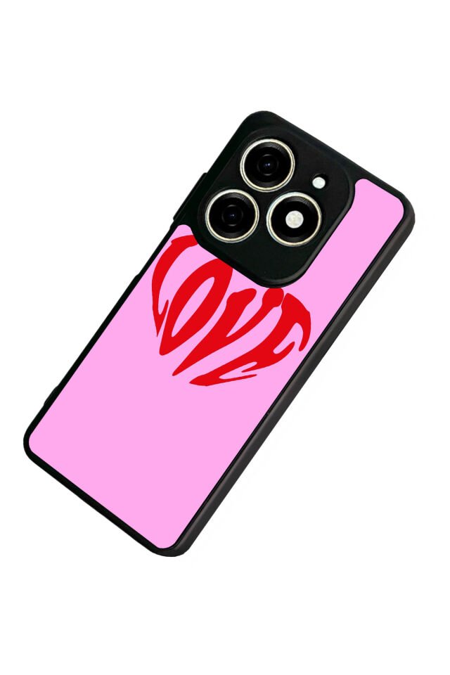 Infınıx Smart 8 Pro Uyumlu Kalp Love Tasarımlı Glossy Premium Kılıf