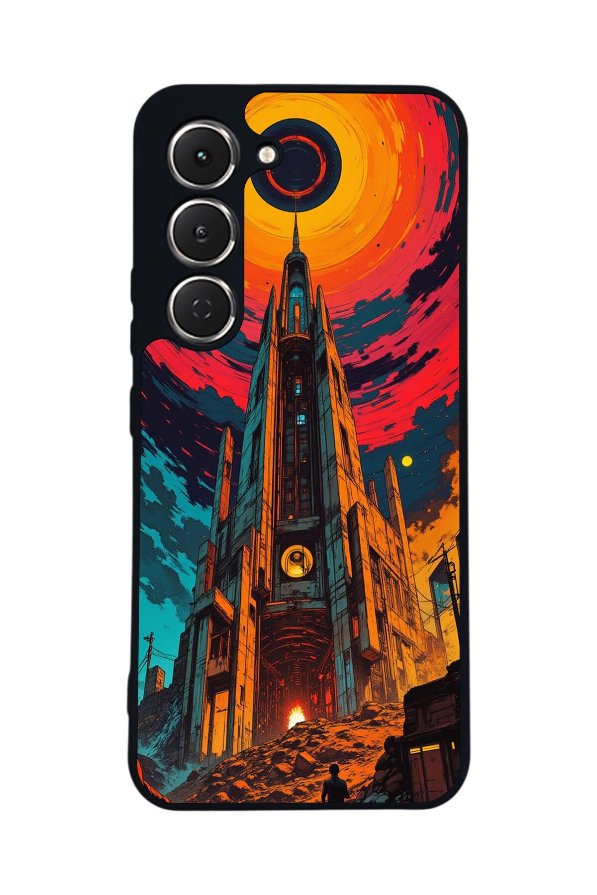 Tecno Spark 40 Pro Uyumlu Abstract Tasarımlı Glossy Premium Kılıf