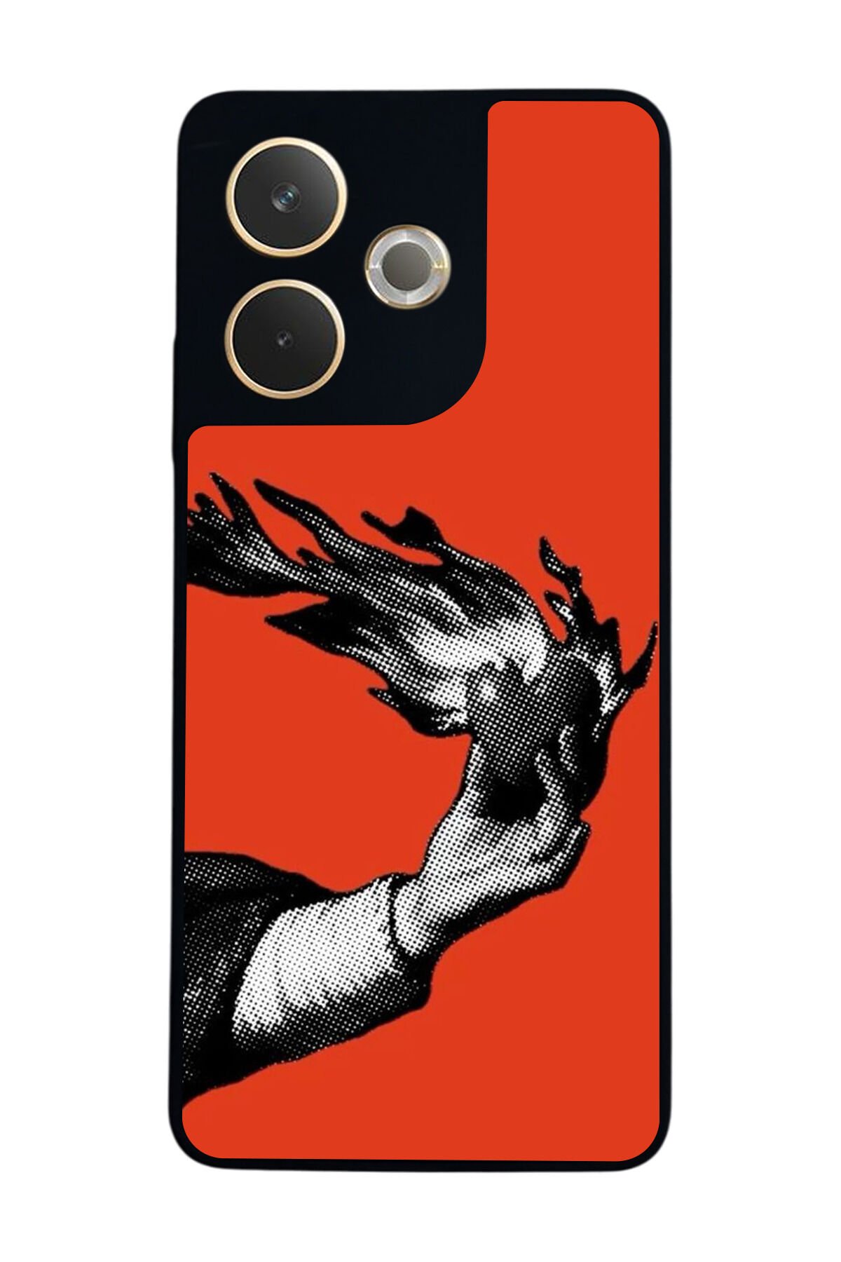 Oppo A5 Pro Uyumlu Kirmizi Tasarımlı Glossy Premium Kılıf