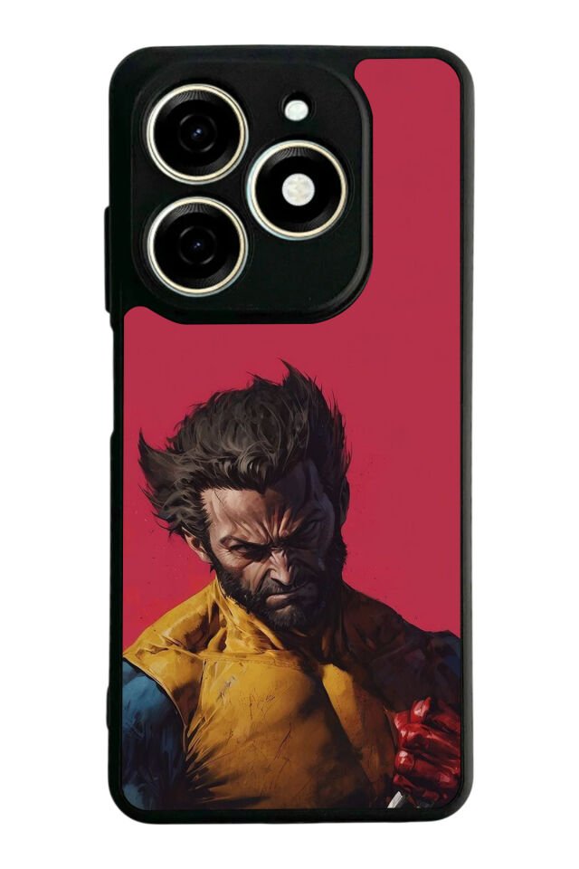 Tecno Spark 20/20C Uyumlu Wolverine Tasarımlı Glossy Premium Kılıf