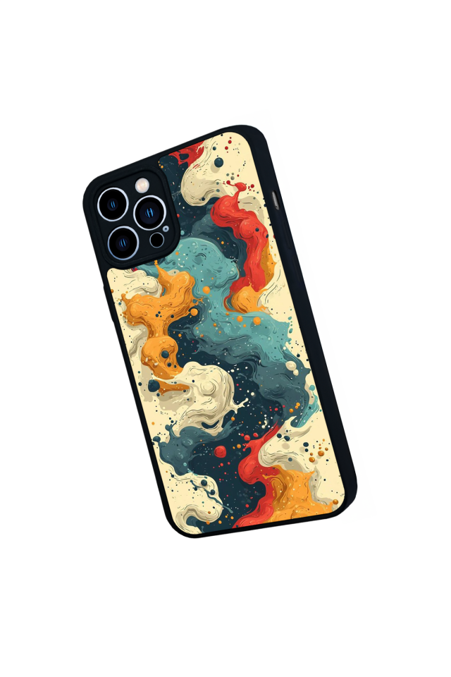 iPhone 12 Pro Max Uyumlu Abstract Tasarımlı Glossy Premium Kılıf