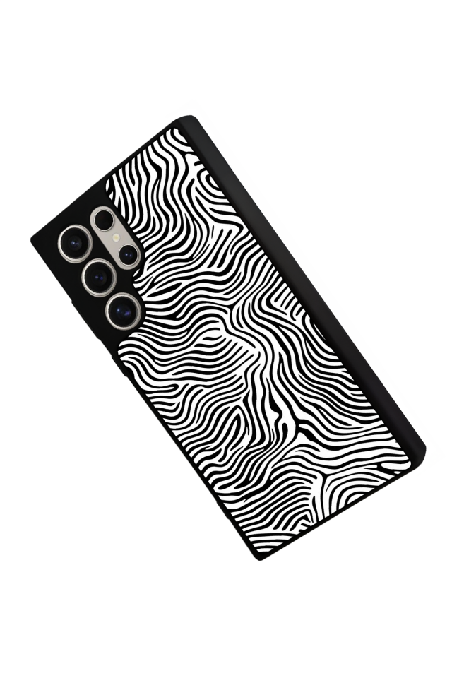 Samsung Galaxy S24 Ultra Uyumlu Çizgi Sanatı Tasarımlı Glossy Premium Kılıf