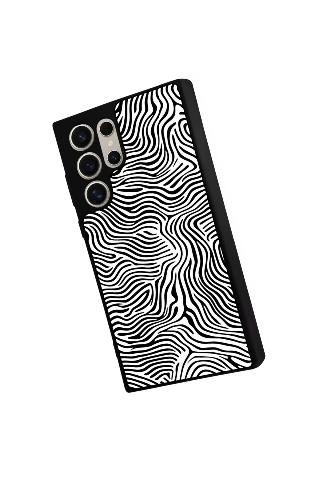 Samsung Galaxy S24 Ultra Uyumlu Çizgi Sanatı Tasarımlı Glossy Premium Kılıf