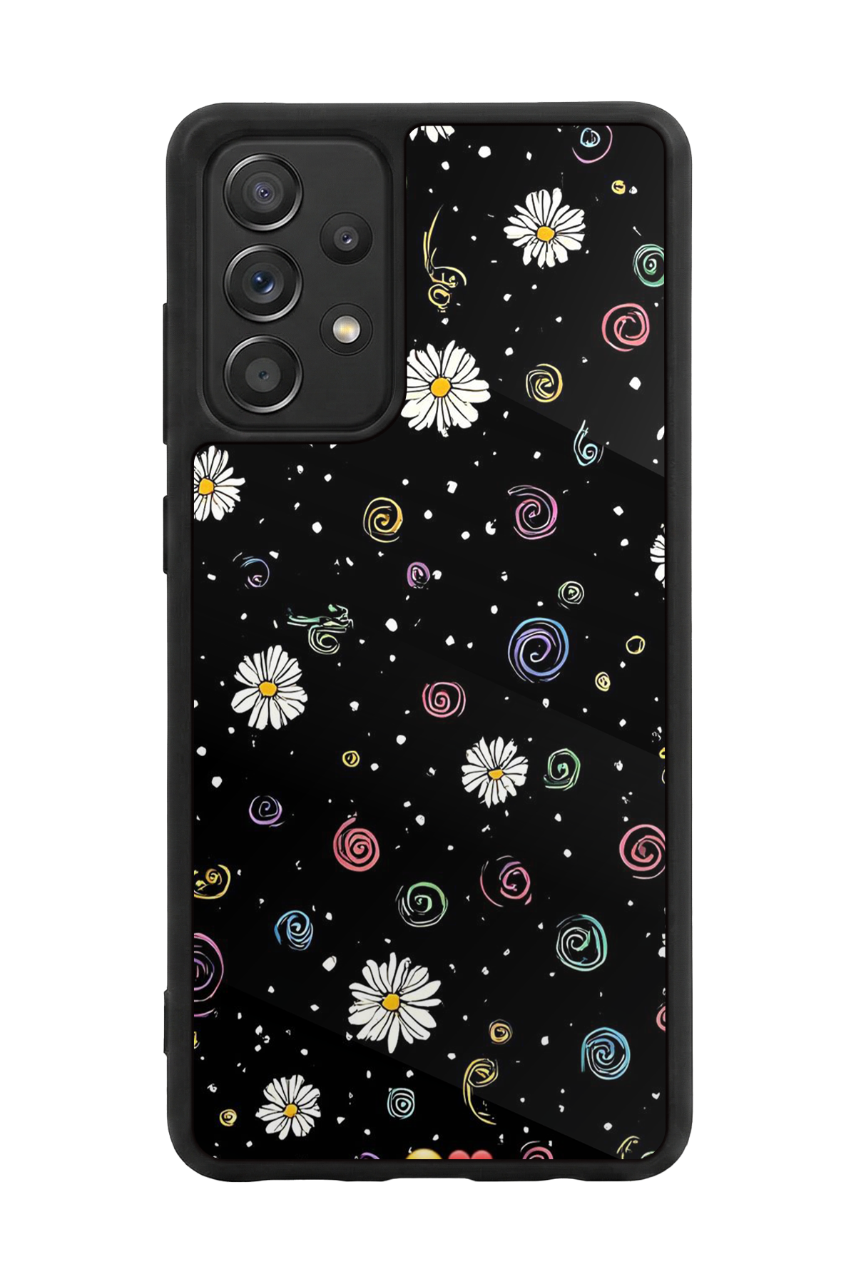 Samsung Galaxy A72 Uyumlu Floral Tasarımlı Glossy Premium Kılıf