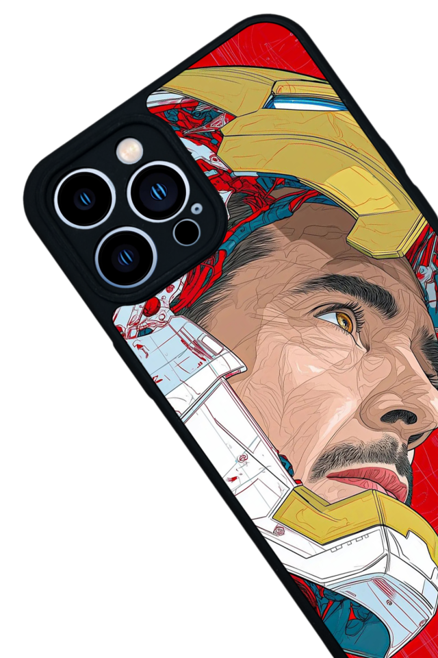 iPhone 13 Pro Max Uyumlu Iron Man ( Demir Adam ) Tasarımlı Glossy Premium Kılıf
