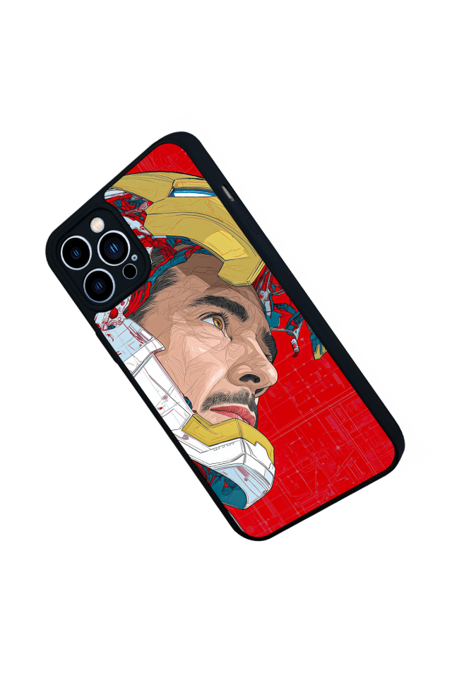 iPhone 13 Pro Max Uyumlu Iron Man ( Demir Adam ) Tasarımlı Glossy Premium Kılıf