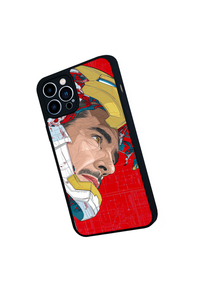iPhone 13 Pro Max Uyumlu Iron Man ( Demir Adam ) Tasarımlı Glossy Premium Kılıf