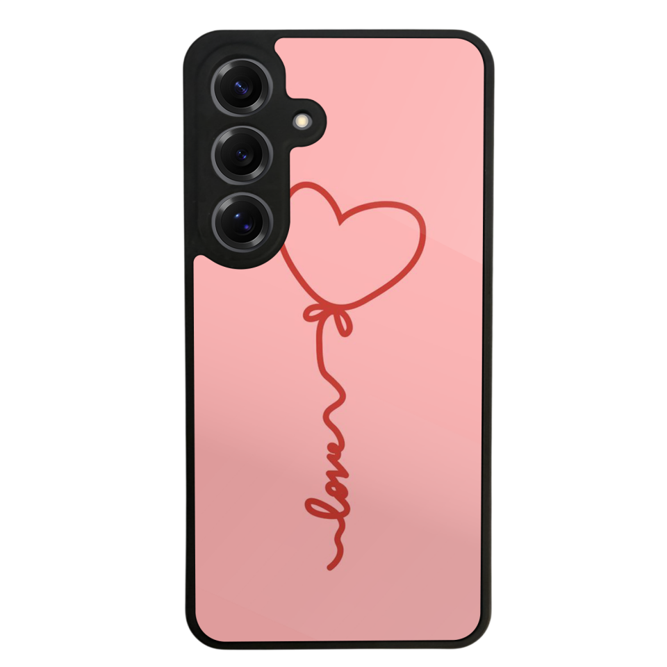Samsung Galaxy S25 Uyumlu Kalp Love Tasarımlı Glossy Premium Kılıf