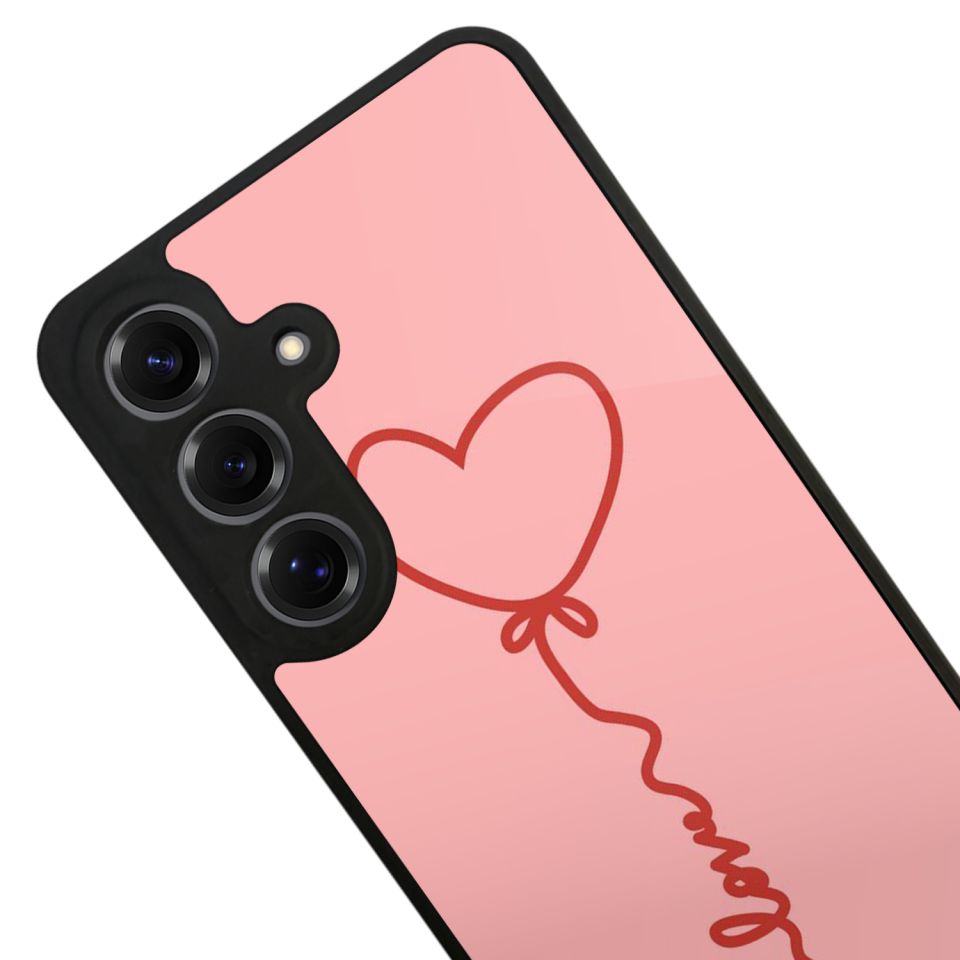Samsung Galaxy S25 Uyumlu Kalp Love Tasarımlı Glossy Premium Kılıf