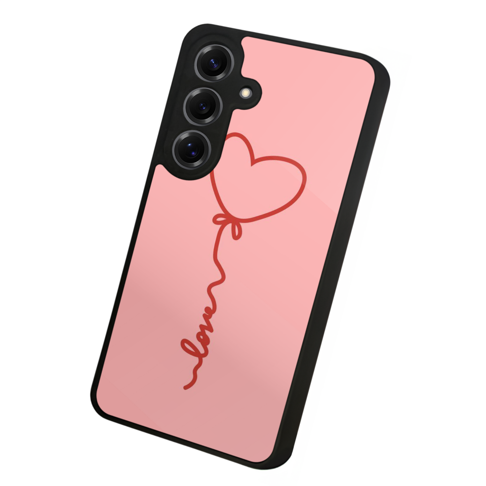 Samsung Galaxy S25 Uyumlu Kalp Love Tasarımlı Glossy Premium Kılıf
