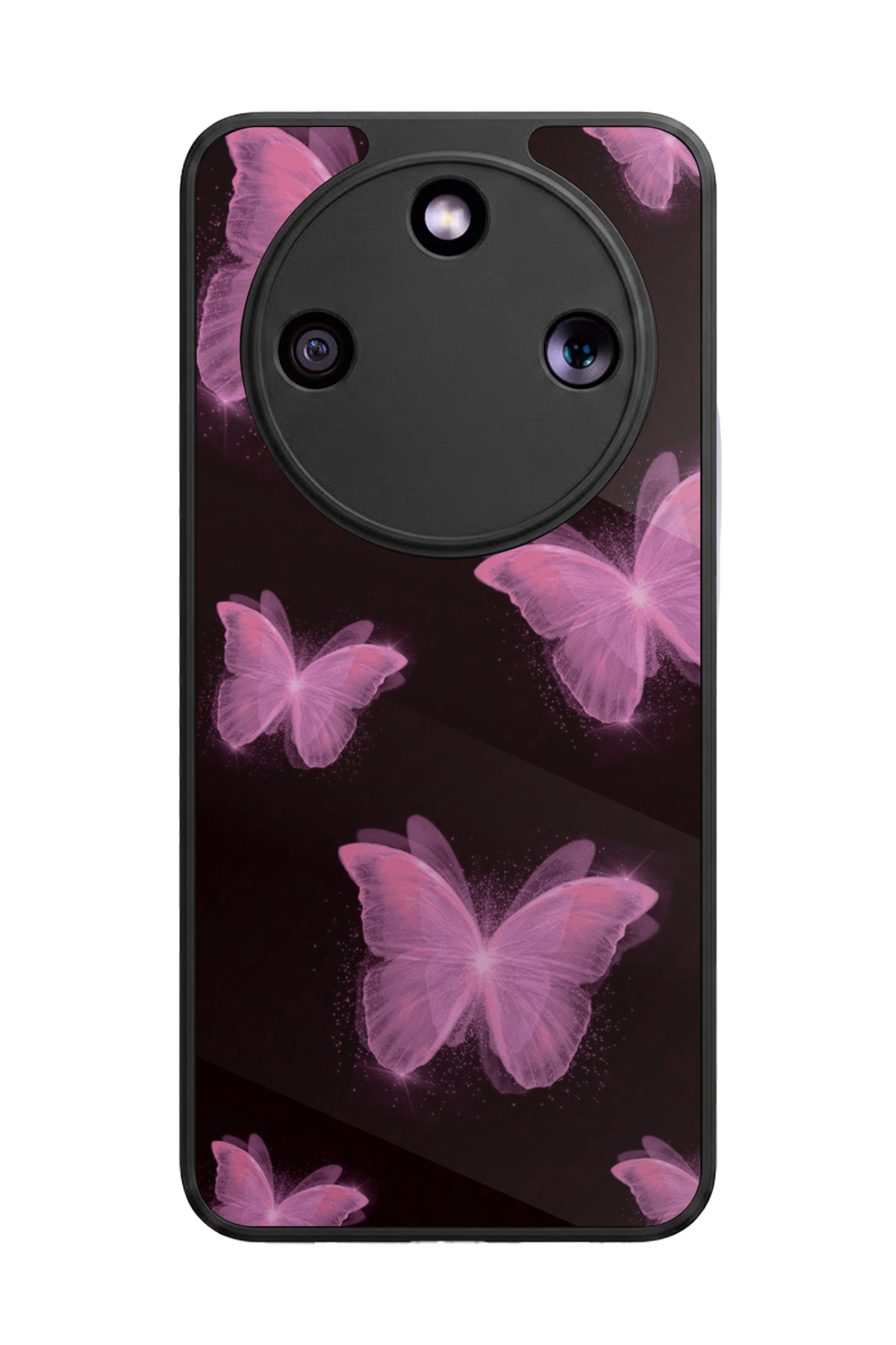 Honor Magic 8 Lite Uyumlu Kelebek Tasarımlı Glossy Premium Kılıf