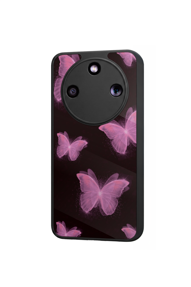 Honor Magic 8 Lite Uyumlu Kelebek Tasarımlı Glossy Premium Kılıf