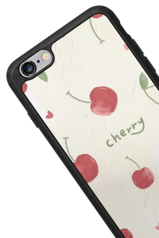 iPhone 6 Plus Uyumlu Kiraz Tasarımlı Glossy Premium Kılıf