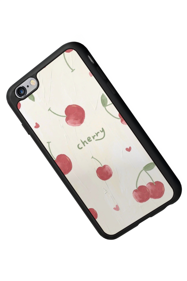iPhone 6 Plus Uyumlu Kiraz Tasarımlı Glossy Premium Kılıf